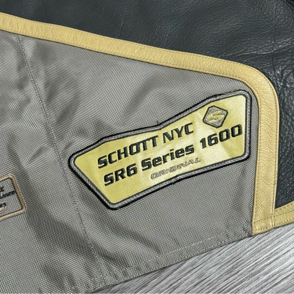 Vintage Schott NYC 04 Leather Jacket Racing Men's Streetwear Preowned Sz XL Mens - Picture 13 of 16